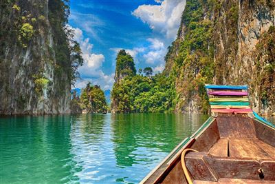 Boot im Khao Sok Nationalpark